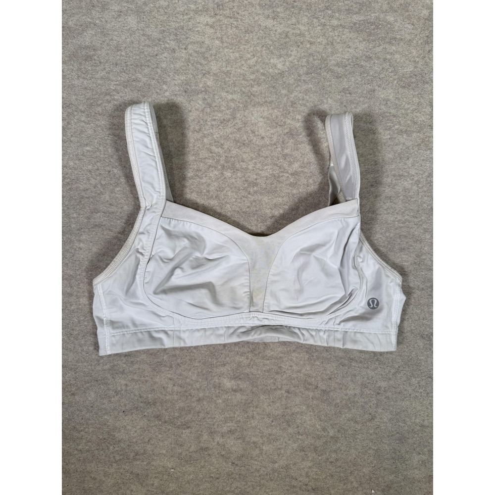 Lululemon Sports‎ Bra Womens 38D White High Support Underwire Mesh Yoga Running